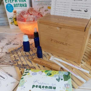 Бамбукова кутия за рецепти + 100 карти за рецепти