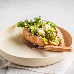 Сладки картофи със сос тахини